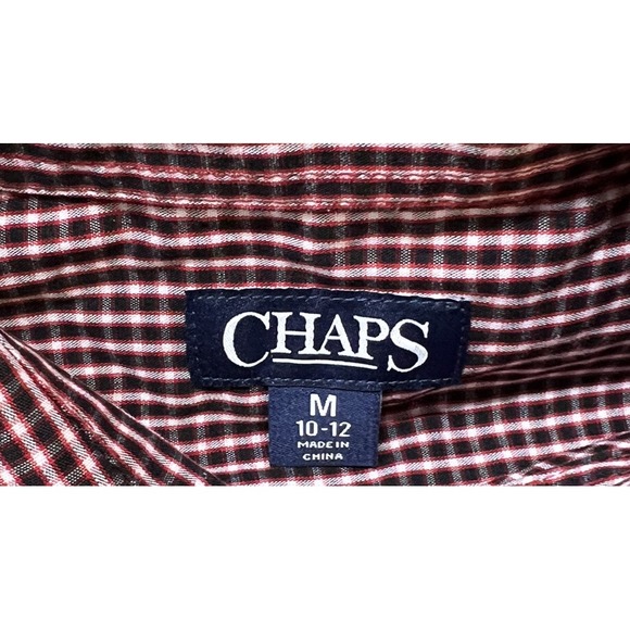 Lot Of 3 Chaps Boys Button Down Shirt Size M Long Sleeve - Picture 4 of 6